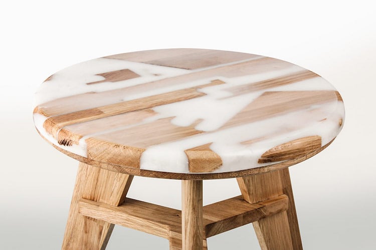 resin furniture resin and wood stool