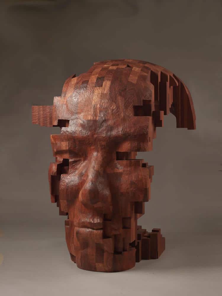 contemporary wood sculptures taiwanese artist