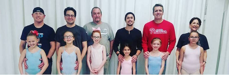 philadelphia dance center dad ballet class dancing dads valentine's day