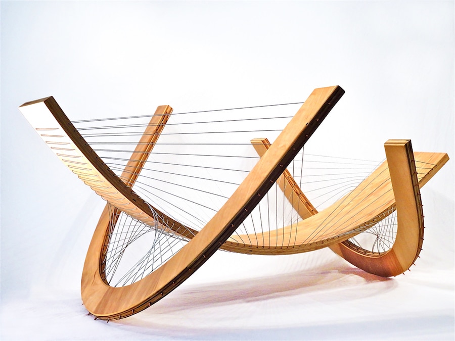 Tensegrity lounge chair designed by robby cuthbert