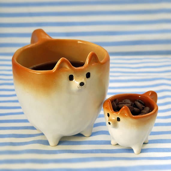 Ceramic Shiba Inu Mugs by Siro's Funny Animals