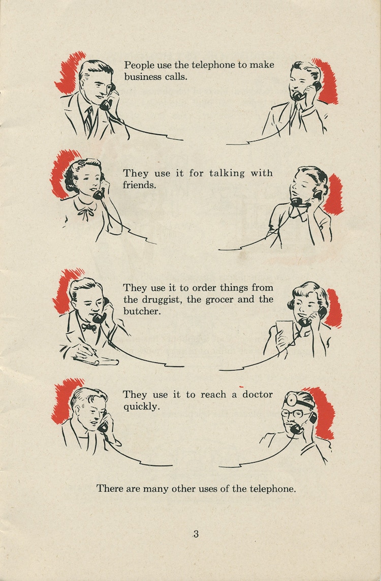 vintage etiquette guide telephone