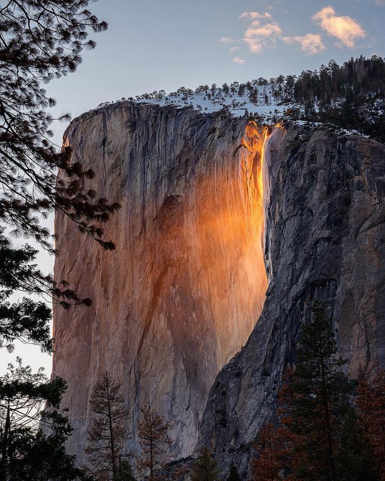 Yosemite Firefall Ignites Horsetail Fall with a Brilliant Illusion
