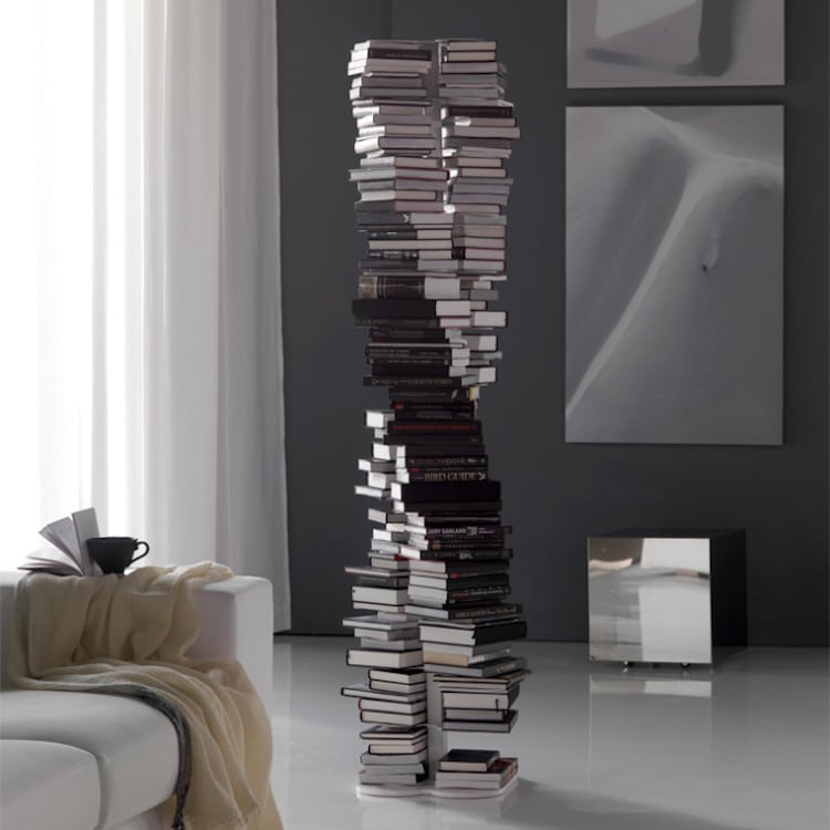 unique bookcases creative bookshelves books design optical illusion