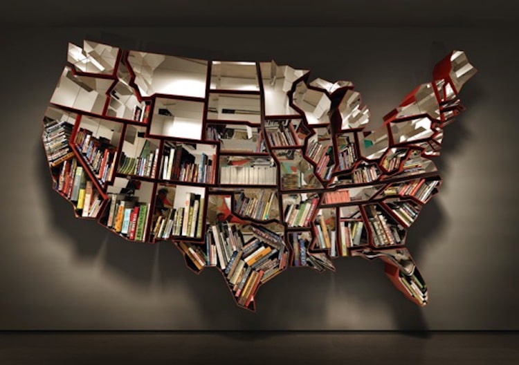 benzersiz kitaplıklar yaratıcı raflardan kitap tasarımı amerika birleşik devletleri abd