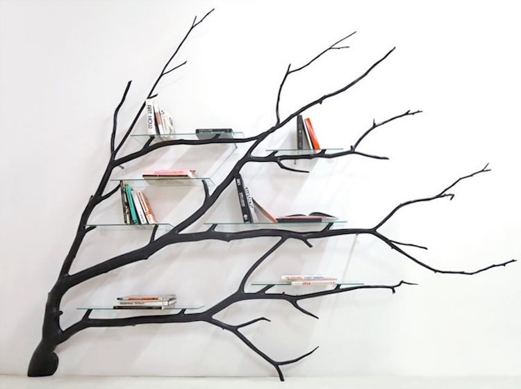 unique bookcases creative bookshelves books design tree nature branches