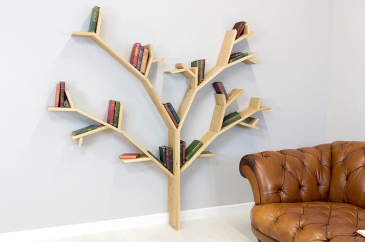 unique bookcases creative bookshelves books design tree nature branches