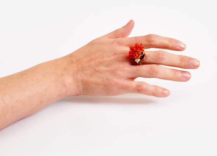 Ring made of on sale flowers