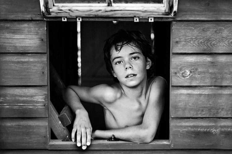 childhood photography b&w child