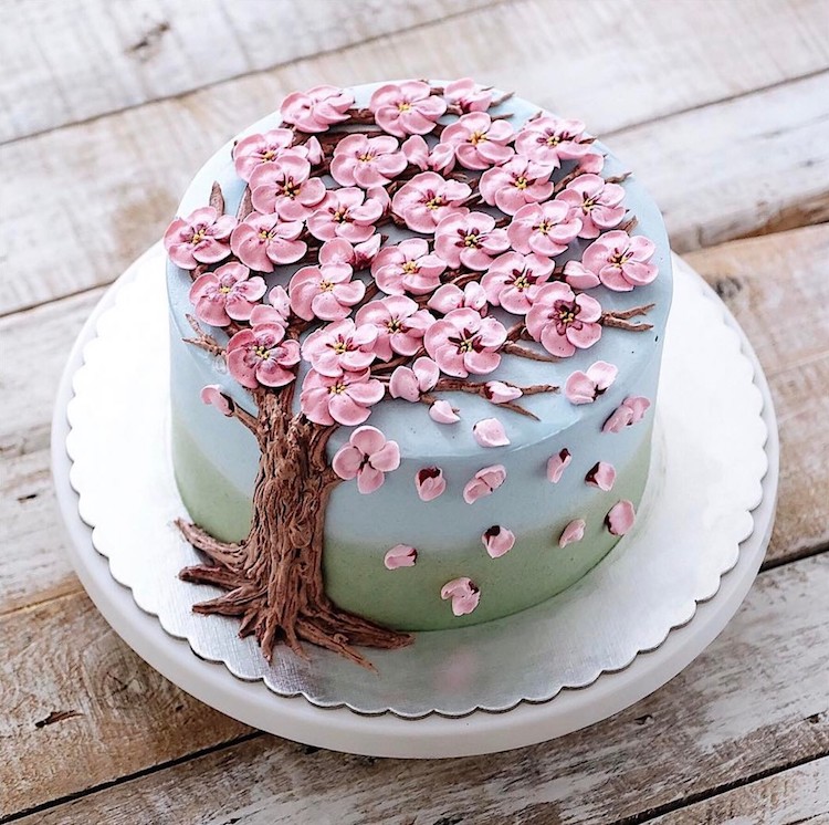 Simple flower cake - MrCake