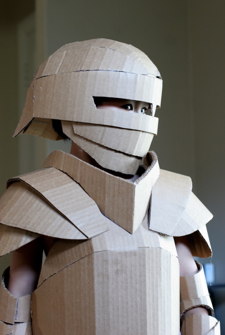 kid's cardboard costume