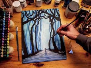 Glow in the Dark Paint Reveals Surprises in Paintings When Lights Go Out