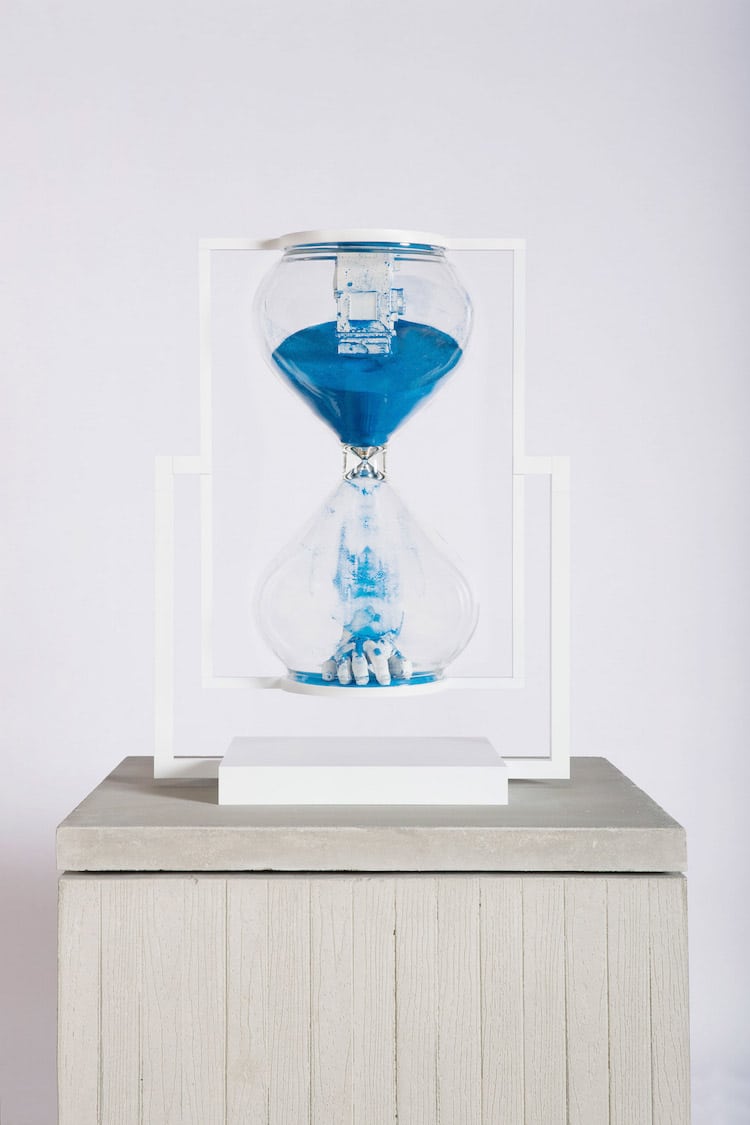 hourglass sculpture