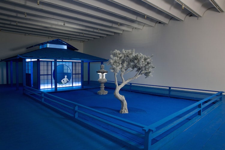Daniel Arsham Hourglass Exhibit Blue Zen Garden