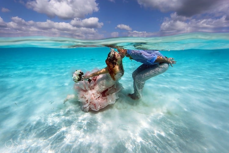 wedding in the sea