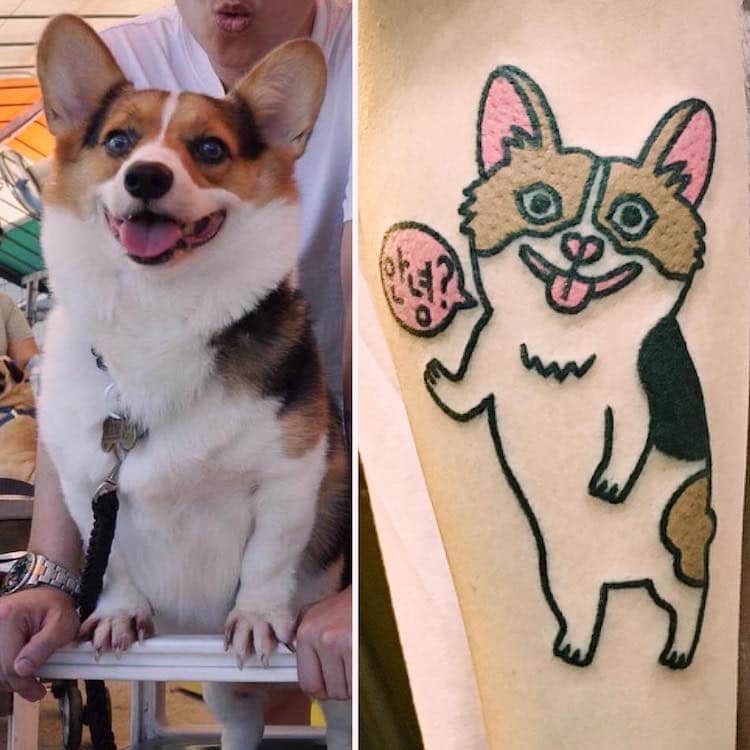 Cartoon-Inspired Pet Tattoos Capture Individuality of Beloved Pets