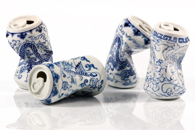 drinking tea lei xue can sculptures ming dynasty chinese porcelain porcelain cans