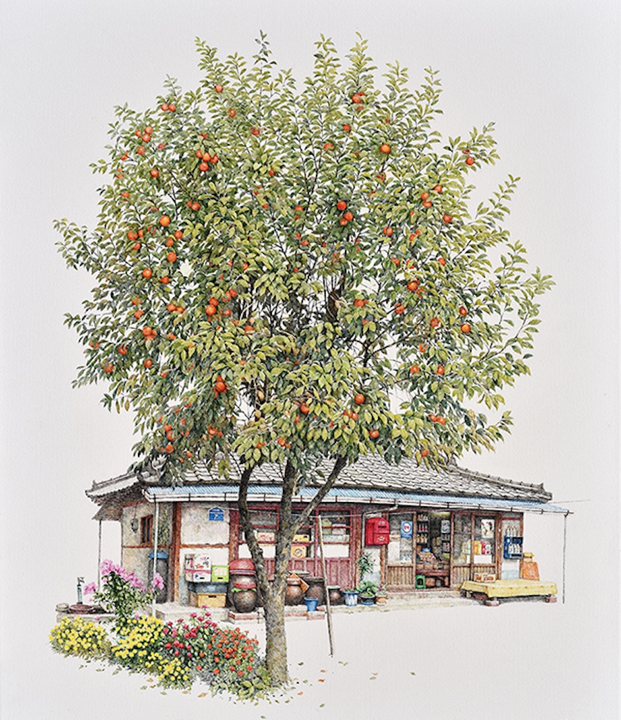 me kyeoung lee south korean convenience store drawings south korea acrylic ink delicate charming