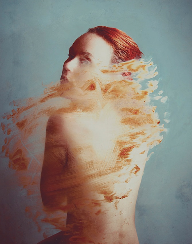 paintings merged with photographs art photography