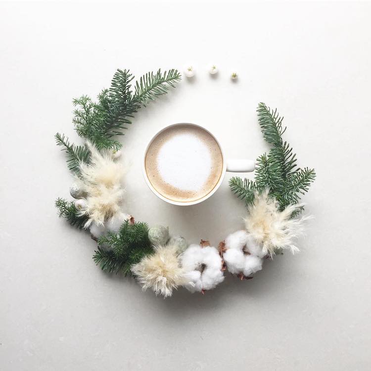 morning coffee flower art