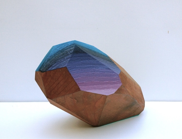 woodrocks wood block sculpture gemstone victoria wagner art design