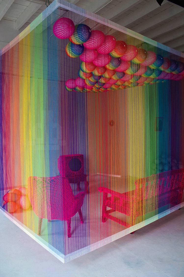 rainbow art installations rainbow installations design colorful art