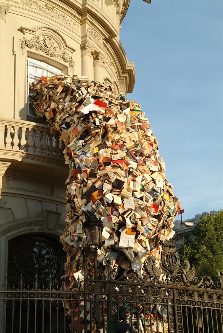 book art art made from books art installation book literary 