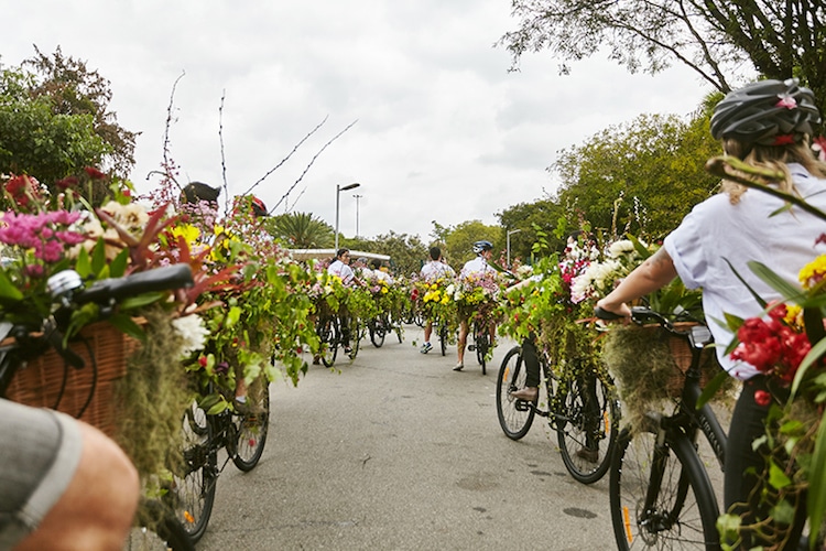 azuma makoto flower messenger flower bicycles sao paulo performance art