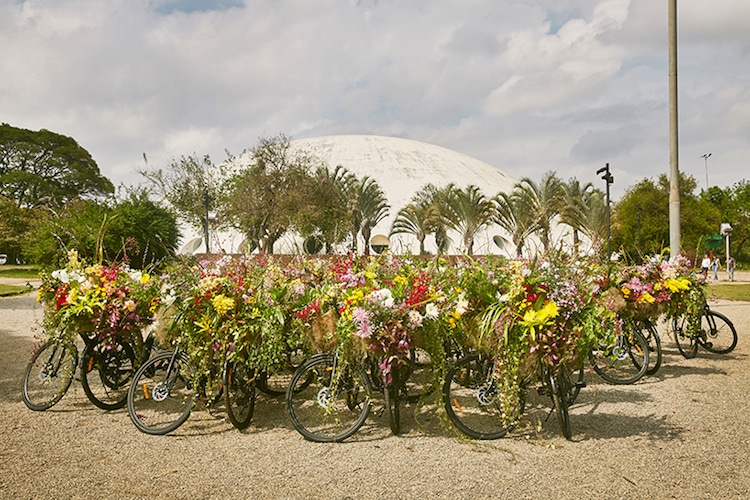 azuma makoto flower messenger flower bicycles sao paulo performance art