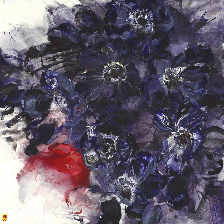 لوحات تجريدية الزهور بوبي بيرجرز الرسم التجريدي
