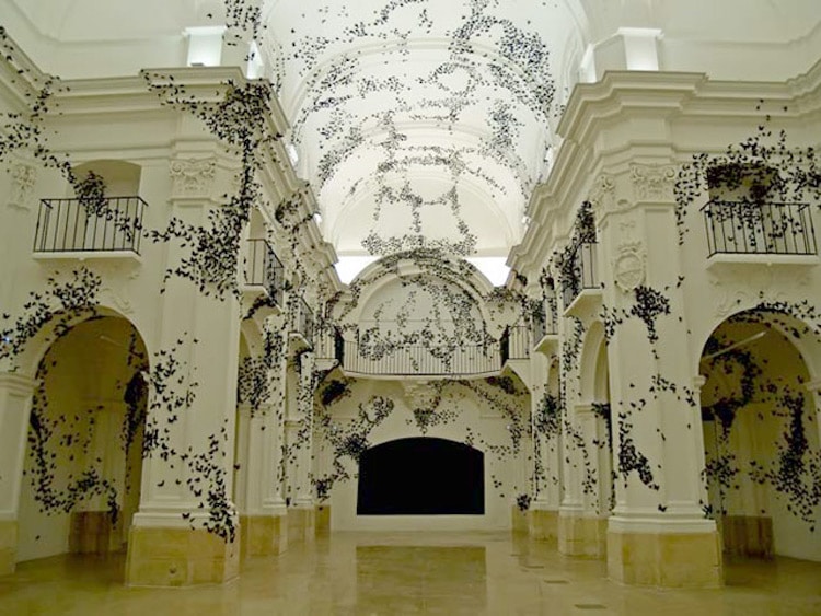 large-scale paper installations paper art paper sculptures large installations installation art