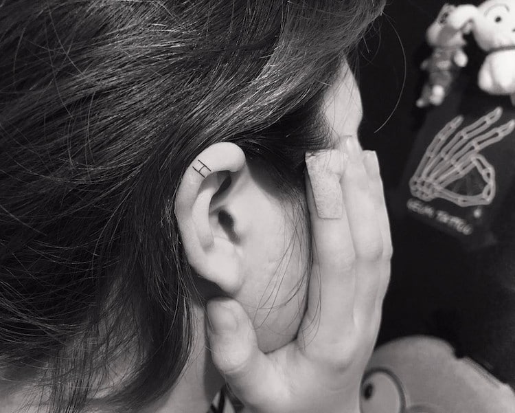 Behind Ear Tattoos