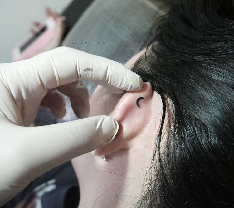 Behind Ear Tattoos