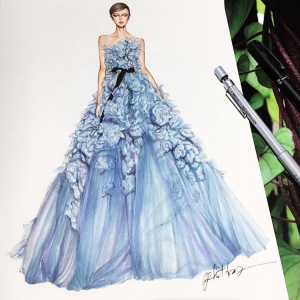 Gown Designs by Eris Tran Showcase Fashion Illustrators Skill