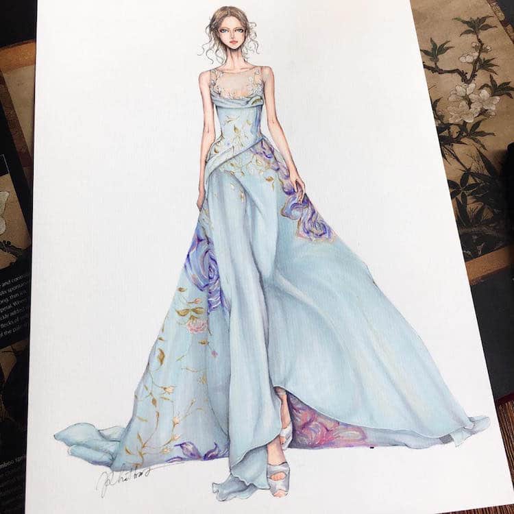 Sketching Of Dress