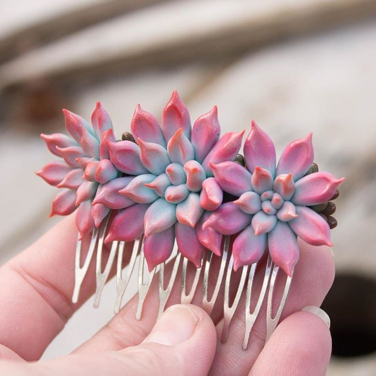 succulent hair pieces