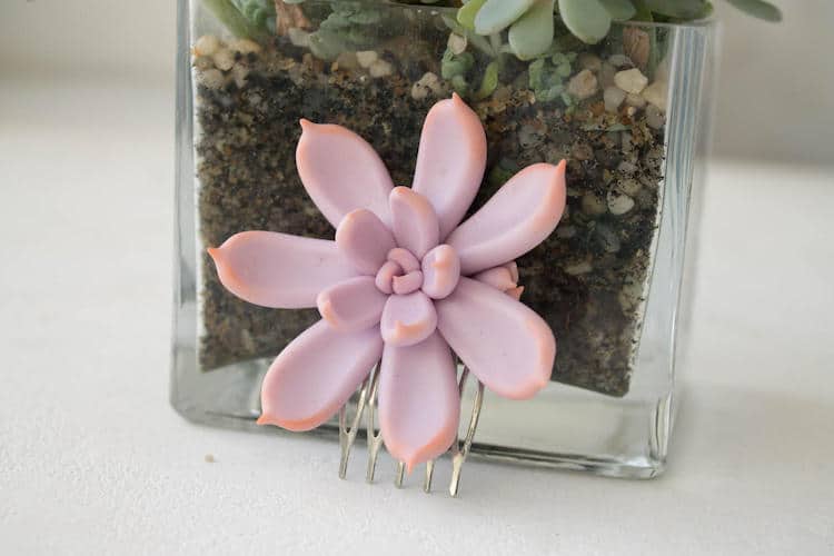 succulent hair accessories