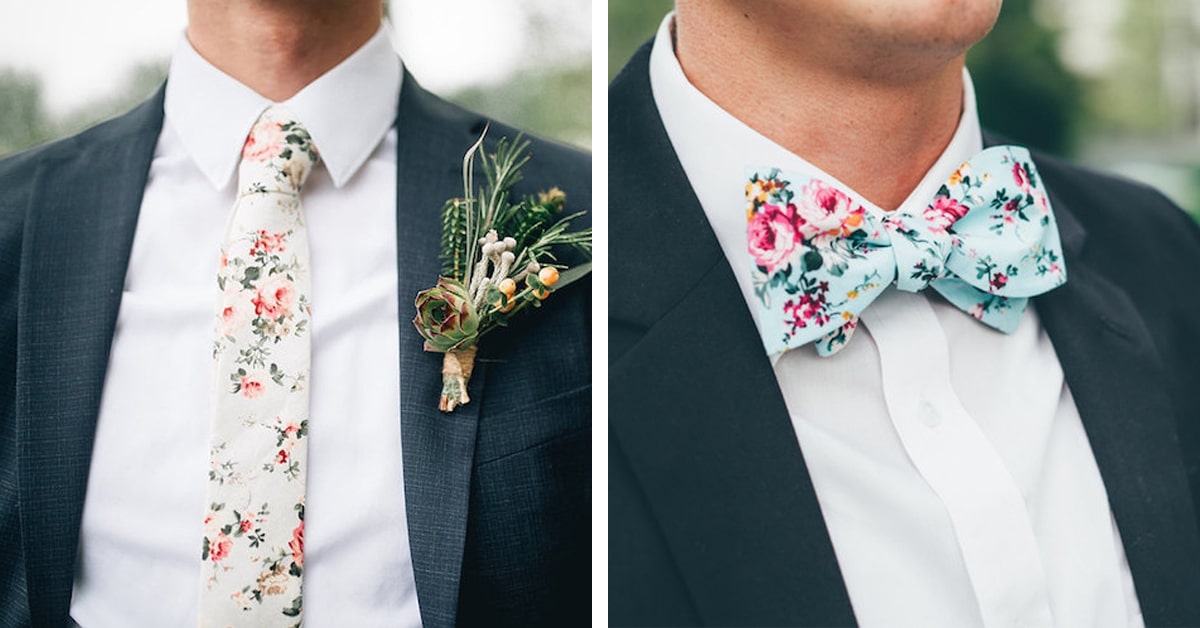 Dapper Floral Skinny Ties Offer a Quirky Touch to Traditional Suits