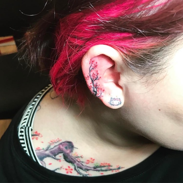 Helix Ear Tattoo Trend