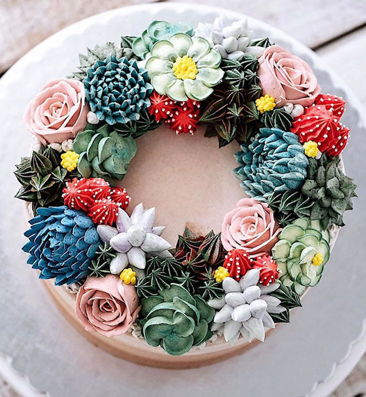 ivenoven succulent cakes cactus flowers terrarium cakes succulent cake nature dessert buttercream frosting