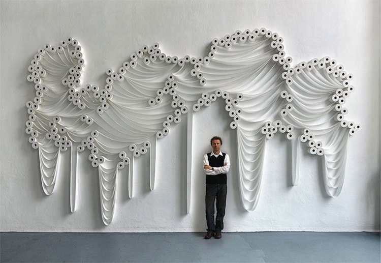 large-scale paper installations paper art paper sculptures large installations installation art