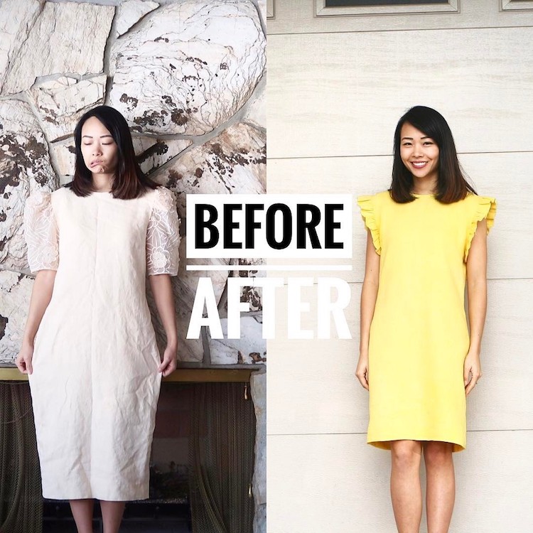 refashioned dress} before & after