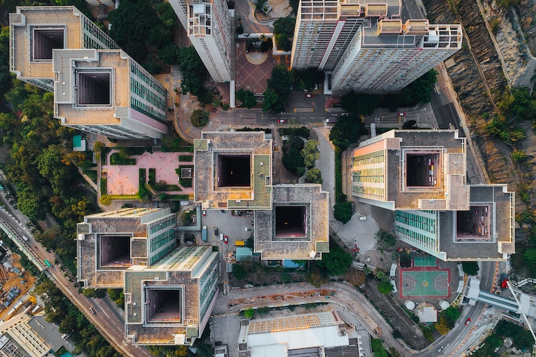 Andy Yeung kowloon walled city drone photos