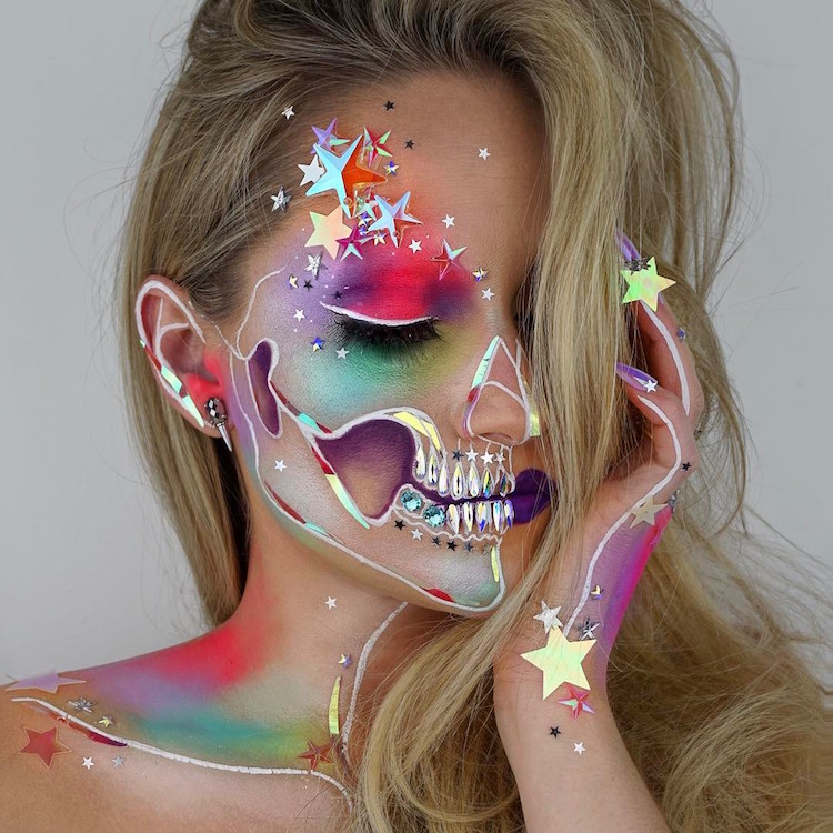 Artistic Face Paint Makeup Art Vanessa Davis The Skulltress Skull Makeup
