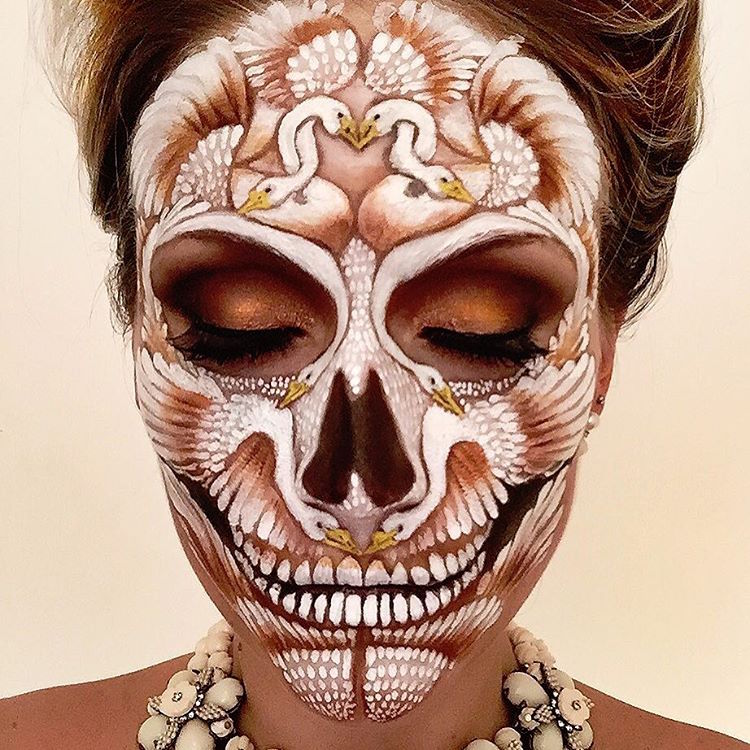 Artistic Face Paint Makeup Art Vanessa Davis The Skulltress Skull Makeup