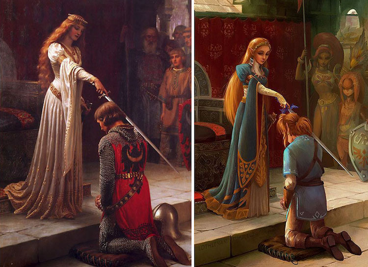 Fandom Art by Lothlenan Turns Classical Paintings to Anime Masterpieces