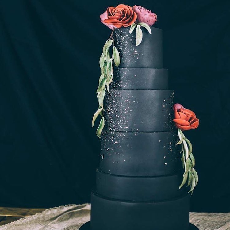 Dark Wedding Cake