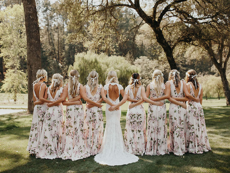 Floral Bridesmaids Dresses Floral Print Bridesmaid Dresses Bridesmaid Gown