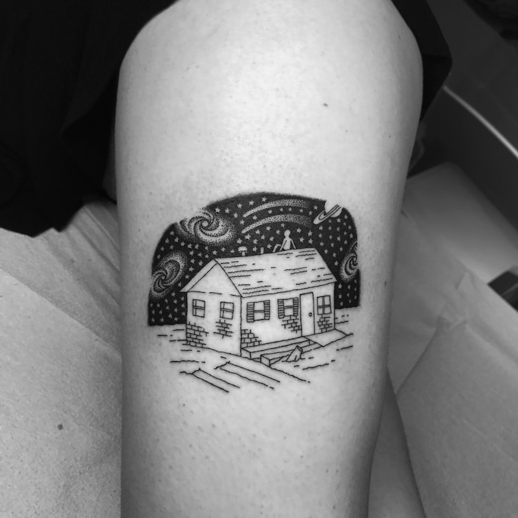 Funny Tattoos by Sean from Texas Inspired by Line Drawings