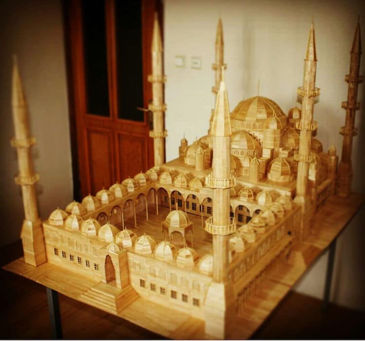 scale model with popsicle sticks